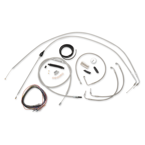 PartzBiz HD: 4411412-La Choppers Complete Stainless Cable Line 12"-14" Kit Harley 96-06 FLHT/C/U/X | LA-8005KT2A-13 PartzBiz HD: 4411412-La Choppers Complete Stainless Cable Line 12"-14" Kit Harley 96-06 FLHT/C/U/X | LA-8005KT2A-13