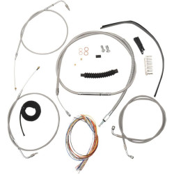 PartzBiz HD DS06101348 - สายสแตนเลส La Choppers 15 ”-17 ” Kit Harley 07-11 FXDB/C | LA-8210KT2A-16
