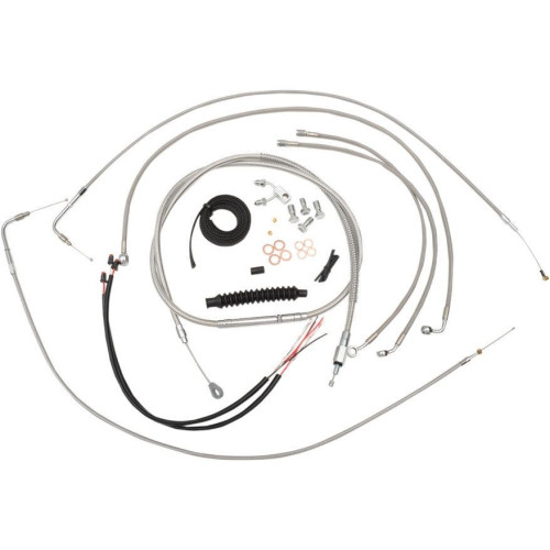 PartzBiz HD: 4411427-La Choppers Complete Stainless Cable Line 15"-17" Kit Harley 11-14 Softail ABS | LA-8150KT2-16 PartzBiz HD: 4411427-La Choppers Complete Stainless Cable Line 15"-17" Kit Harley 11-14 Softail ABS | LA-8150KT2-16
