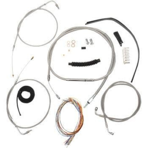 PartzBiz HD: 4411367-La Choppers Complete Stainless Cable Line 18"-20" Kit Harley 12-15 FXDB/C  | LA-8210KT2B-19