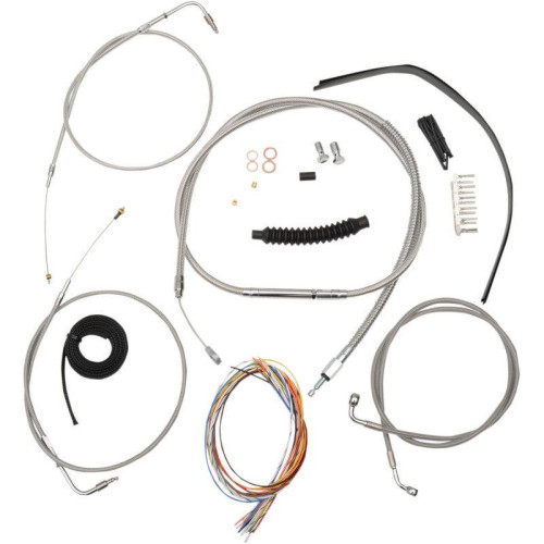 PartzBiz HD: 4411378-La Choppers Complete Stainless Cable Line Mini Ape Kit Harley 07-11 FXDB/C | LA-8210KT2A-08 PartzBiz HD: 4411378-La Choppers Complete Stainless Cable Line Mini Ape Kit Harley 07-11 FXDB/C | LA-8210KT2A-08