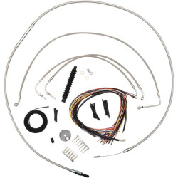 PartzBiz HD DS06101188 - สายสแตนเลส La Choppers 15 ”-17 ” Kit Harley 08-13 FLHT/X/R | LA-8010KT2-08