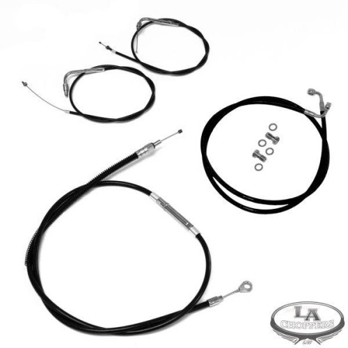 PartzBiz HD: 4411349-La Choppers Extended Black Cable Kits for Harley Davidson 00-06 Softail FXST Models | PartzBiz HD: 4411349-La Choppers Extended Black Cable Kits for Harley Davidson 00-06 Softail FXST Models |