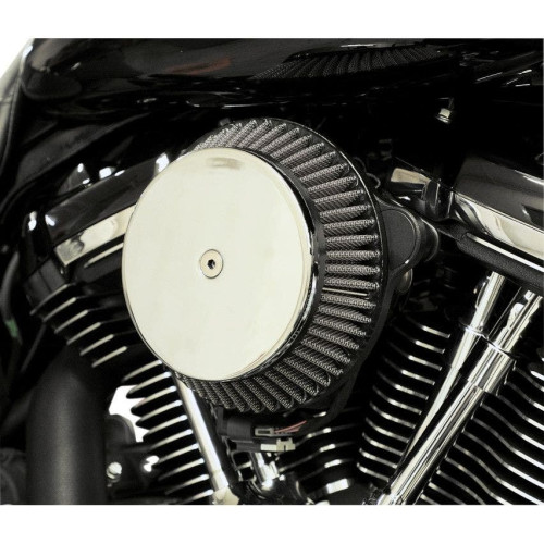 PartzBiz HD: 4411340-LA Choppers LA-2392-03 Chrome Round Aluminum Air Cleaner Kit Harley M8 17-Up Best New Upgrade Filter Performance Intake