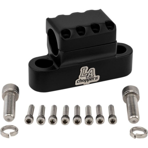 PartzBiz HD: 4411321-LA Choppers LA-7335-XXCM Flat Black Kage Fighter 1-1/4" Handlebar 3-1/2" Riser Clamps Custom Chopper Motorcycle Bike Universal Harley Davidson Metric Indian Upgrade Replacement Handle Bar Mount Block Clamp 0603-0824 06030824 PartzBiz HD: 4411321-LA Choppers LA-7335-XXCM Flat Black Kage Fighter 1-1/4" Handlebar 3-1/2" Riser Clamps Custom Chopper Motorcycle Bike Universal Harley Davidson Metric Indian Upgrade Replacement Handle Bar Mount Block Clamp 0603-0824 06030824