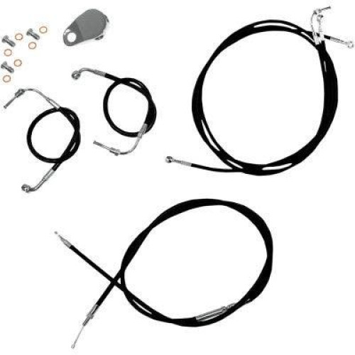 PartzBiz HD: 4411262-LA Choppers LA-8051KT-08B Black Handlebar Cable/Line Kit Harley FLH 08-13 PartzBiz HD: 4411262-LA Choppers LA-8051KT-08B Black Handlebar Cable/Line Kit Harley FLH 08-13