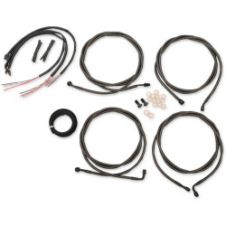 PartzBiz HD DS06101951 - LA Choppers Midnight Black Complete 18"-20" Extended Cable Kit ABS FLHT/X 17 | LA-8054KT2-19M