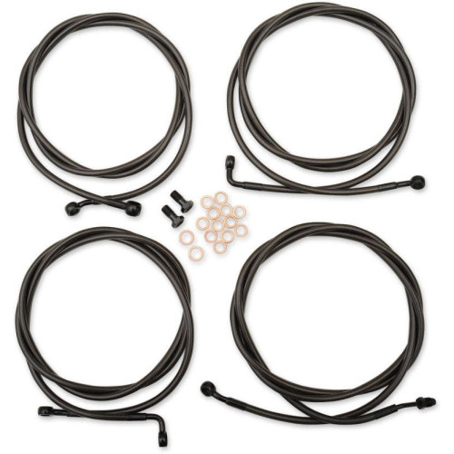 PartzBiz HD: 4411270-LA Choppers Midnight Black Standard 18"-20" Extended Cable Kit ABS FLHT/X 17 | LA-8054KT-19M PartzBiz HD: 4411270-LA Choppers Midnight Black Standard 18"-20" Extended Cable Kit ABS FLHT/X 17 | LA-8054KT-19M