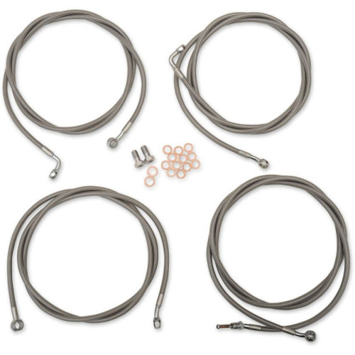 PartzBiz HD: 4411227-LA Choppers Stainless Braided Standard Mini Ape Extended Cable Kit ABS FLHT/X 17 | LA-8054KT-08 PartzBiz HD: 4411227-LA Choppers Stainless Braided Standard Mini Ape Extended Cable Kit ABS FLHT/X 17 | LA-8054KT-08