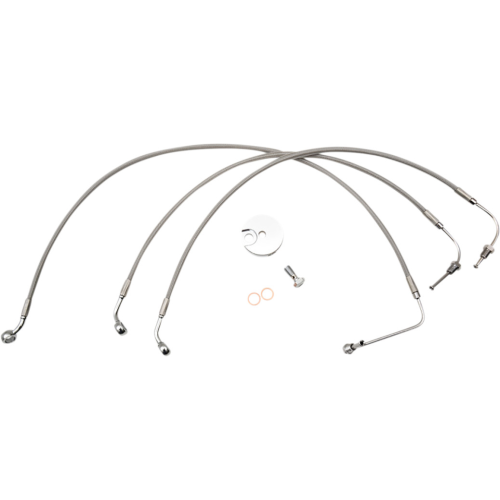 PartzBiz HD: 4411238-La Choppers Stainless Steel Brake Line Kit for Mini Ape Hanger Harley ABS Softail 18-Up PartzBiz HD: 4411238-La Choppers Stainless Steel Brake Line Kit for Mini Ape Hanger Harley ABS Softail 18-Up