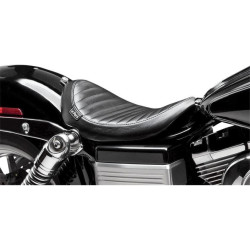PartzBiz HD LPLK-111PT - Le Pera Black Lil Nugget Slammed Low Profile Solo Seat สำหรับ Harley 06-16 Dyna | LK-111PT