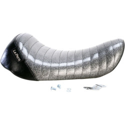 PartzBiz HD LPLF-006BKMFPT - Le Pera Charcoal Metalflake Bare Bones Solo Seat Harley XL W/ ถัง 3.3 แกลลอน | LF-006BKMFPT