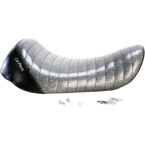 PartzBiz HD: 4411147-Le Pera Charcoal Metalflake Bare Bones Solo Seat Harley XL W/ ถัง 3.3 แกลลอน | LF-006BKMFPT