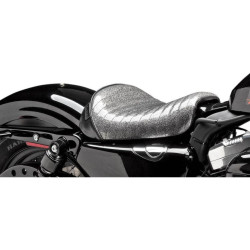 PartzBiz HD LPLC-006BKMFPT - Le Pera Charcoal Metalflake Bare Bones Solo Seat Harley XL W/ ถัง 4.5 แกลลอน | LC-006BKMFPT