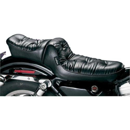 PartzBiz HD: 4411103-Le Pera Regal Black 2-Up Plush Pillow Seat 4 Harley 86-03 XL Models | L-098