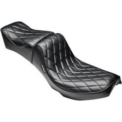 PartzBiz HD LPL-179DM - Le Pera L-179 DM Series II Regal Black Diamond 2 ที่นั่ง Harley FLH FL FX 64-84 | L-179 ดีเอ็ม