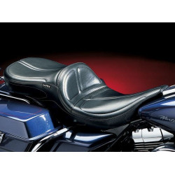 PartzBiz HD LPL-657 - Le Pera L-657 Monterey Black Smooth 2-Up Seat Harley Touring FLH 91-96
