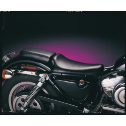PartzBiz HD LPLG-006 - Le Pera LG-006 Smooth Black Bare Bones Driver Solo Seat w/Gel Harley XL 82-03 | LG-006