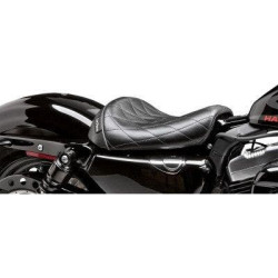 PartzBiz HD LPLK-006DM - Le Pera LK-006 DM Diamond Stitch Bare Bones Solo Driver Seat Harley XL1200X/V | LK-006 DM