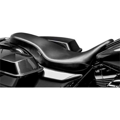 PartzBiz HD: 4411026-Le Pera Smooth Black Vinyl Cobra Full Length Seat for Harley Touring 08-15 | Le Pera
