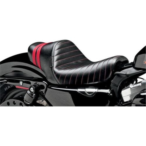 PartzBiz HD: 4411003-Le Pera LK-416RED Stubs Spoiler Solo Seat w/ Red Stripes Sportster 04-06 10-17 | LK-416RED PartzBiz HD: 4411003-Le Pera LK-416RED Stubs Spoiler Solo Seat w/ Red Stripes Sportster 04-06 10-17 | LK-416RED