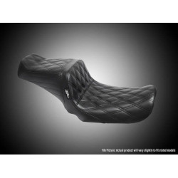 PartzBiz HD LPLK-586DD - Le Pera Tailwhip Black Double Diamond Seat 4 Harley 10-22 XL Models | LK-586DD