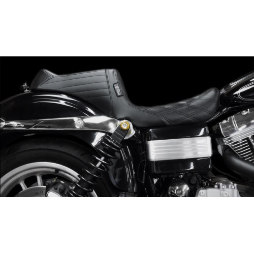 PartzBiz HD: 4410945-Le Pera LK-581PTสีดำจีบTailwhip 2-Upเบาะรถจักรยานยนต์Harley Dyna 06-17 Customอัพเกรดเปลี่ยนที่ดีที่สุดใหม่อานจักรยานรถจักรยานยนต์สำหรับStunt Wheelie Performanceเท้า 0803-0643 08030643