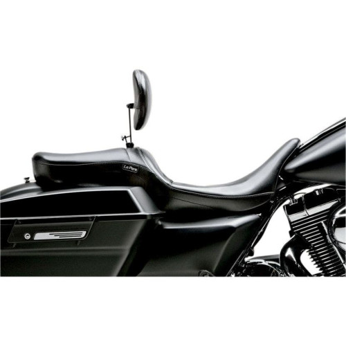 PartzBiz HD: 4410919-Le Pera LK-957BRS Smooth 2-Up Black Maverick Seat พร้อมพนักพิง Harley FLH 08-23 | LK-957BRS