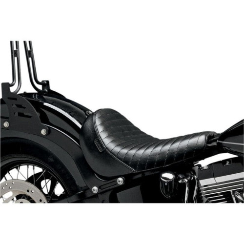 PartzBiz HD: 4410864-Le Pera LKS-007PT Pleated Black Bare Bones Solo Seat Harley Softail FXS & FLS | LKS-007PT