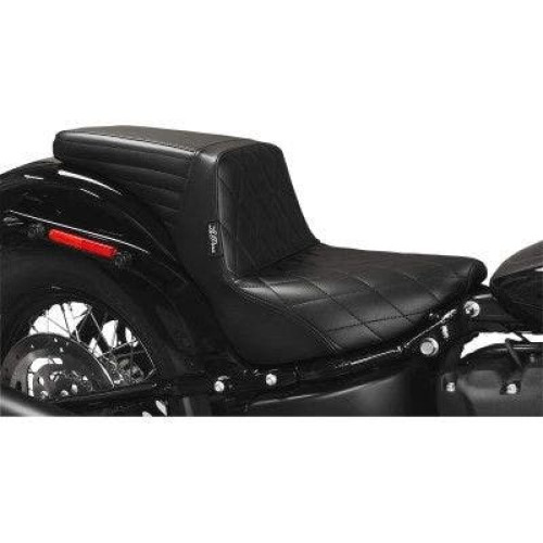 PartzBiz HD: 4410802-Le Pera LYB-590DM สีดำ Kickflip 2-Up Seat Diamond Harley FXBR FLFB 18-20 0802-1318 08021318 milwaukeeแปด fat boy bob breakout