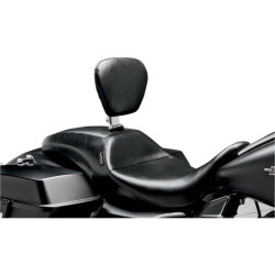 PartzBiz HD LPLK-987BR - Le Pera Outcast Smooth Black Seat พร้อมพนักพิงคนขับสำหรับ Harley Touring 08-15 | เลอ เปอร่า