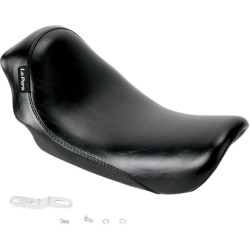 PartzBiz HD LPLK-851 - Le Pera Smooth Black Vinyl Silhouette Solo Seat for 06-16 Harley Dyna FLD FXD/WG | LK-851