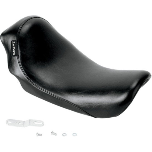 PartzBiz HD: 4410740-Le Pera Smooth Black Vinyl Silhouette Solo Seat for 06-16 Harley Dyna FLD FXD/WG | LK-851