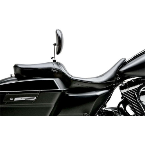 PartzBiz HD: 4410715-Le Pera Stitched 2 Up Black Maverick Seat w/ Driver Backrest Harley FLH/T 08-23