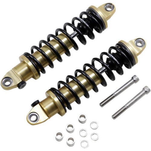 PartzBiz HD: 4410712-Legend Gold Anodized Revo-A Adjustable 14" L Heavy Duty Shocks Harley Dyna FXD | 1310-1783