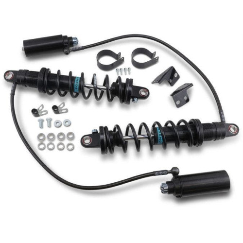PartzBiz HD: 4410539-Legend Suspension Revo-ARC 14" Piggyback HD Adjustable Shocks 99-08 Harley FLH/T | 1310-1881 PartzBiz HD: 4410539-Legend Suspension Revo-ARC 14" Piggyback HD Adjustable Shocks 99-08 Harley FLH/T | 1310-1881