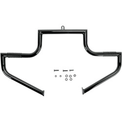 PartzBiz HD DS16240180 - Lindby Front Gloss Black Linbar Highway Engine Guard Bar Harley FLH/T 97-18