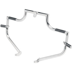 PartzBiz HD DS16240032 - Lindby Chrome Twinbar Front Engine Guard Highway Bar Harley FLST Softail 00-15 | 1201