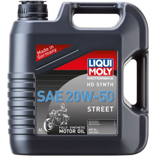 PartzBiz HD: 4410410-Liqui Moly 20102 Full-Synthetic 20W-50 Engine Oil (4 Liter / 1.06 gal.) Harley 4 Stroke Motorcycle Bike Chopper Bobber Best New Upgrade Performance High Quality Superior Street Motor Lube