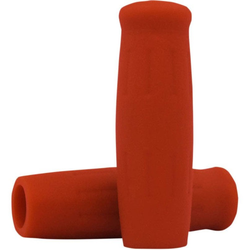 PartzBiz HD: 4410391-Lowbrow Red Classic 1" Krayton Rubber Grips Harley Metric & Custom | 4094