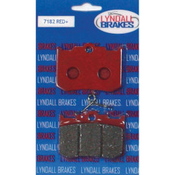 PartzBiz HD DS17200080 - ผ้าเบรคหน้าและหลัง Lyndall Racing Red Plus สำหรับคาลิปเปอร์ลูกสูบ PM 4 |
