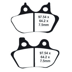 PartzBiz HD DS17200459 - ผ้าเบรคหน้าหลัง Lyndall Racing Xtreme Low Dust Series Harley Models 00-07 | 7195 เปลี่ยน OEM 44082-00 AC