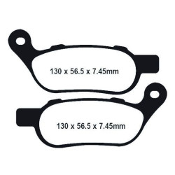 PartzBiz HD DS17200462 - ผ้าเบรคหน้า Lyndall Racing Xtreme Low Dust Series Harley Softail Dyna 08-17 | 7257X 42298-08