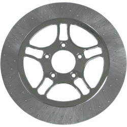 PartzBiz HD DS17101539 - Lyndall Ultra Light Ceramic Composite 11.8 ” Dia Front Brake Rotor Triangulum Chrome Harley Touring 08-13 | NVLD-118FCT5SC