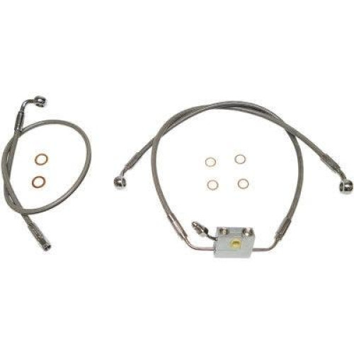 PartzBiz HD: 4410285-Drag Black Vinyl Extended Length Front Brake Line Harley 14-15 W/ABS Plus 12 - 1741-4000 PartzBiz HD: 4410285-Drag Black Vinyl Extended Length Front Brake Line Harley 14-15 W/ABS Plus 12 - 1741-4000