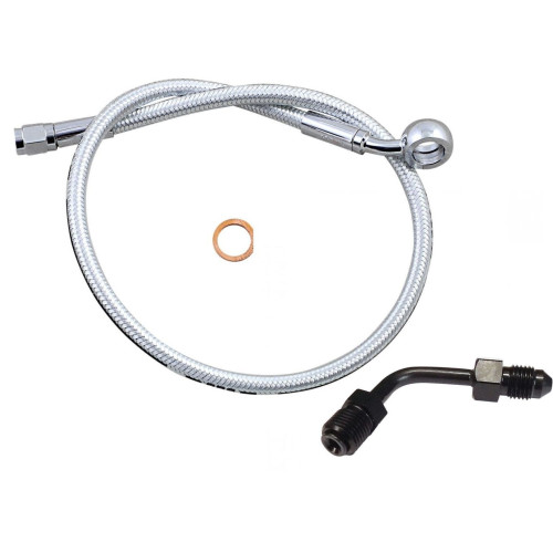 PartzBiz HD: 4410271-Magnum Alternate Length Upper Brake Line 35D 24" Chromite Harley Softail 18-Up PartzBiz HD: 4410271-Magnum Alternate Length Upper Brake Line 35D 24" Chromite Harley Softail 18-Up