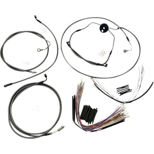 PartzBiz HD: 4410208-Magnum Black Pearl Handlebar Cable Install Kit 12-14 Rise Apes Harley 09-12 PartzBiz HD: 4410208-Magnum Black Pearl Handlebar Cable Install Kit 12-14 Rise Apes Harley 09-12