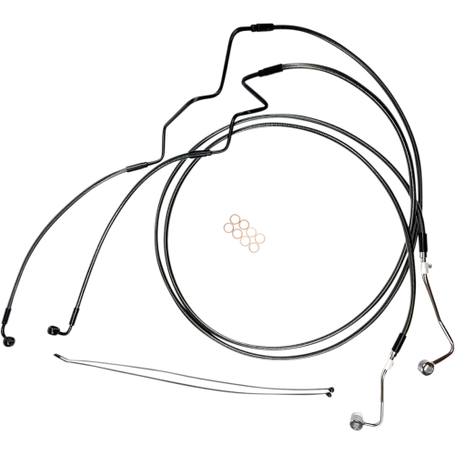 PartzBiz HD: 4410050-MAgnum Designer DOT +4" Extended ABS Touring Front Lower Dual Disc Brake Line Kit Sterling Chromite Harley Touring 14-Up PartzBiz HD: 4410050-MAgnum Designer DOT +4" Extended ABS Touring Front Lower Dual Disc Brake Line Kit Sterling Chromite Harley Touring 14-Up
