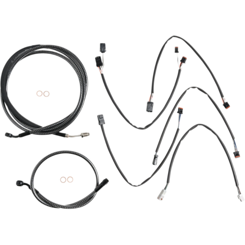 PartzBiz HD: 4410021-Magnum KARBONFIBR 12-14 Bar ชุดติดตั้งสายควบคุม ABS Harley FLHRXS 17-Up