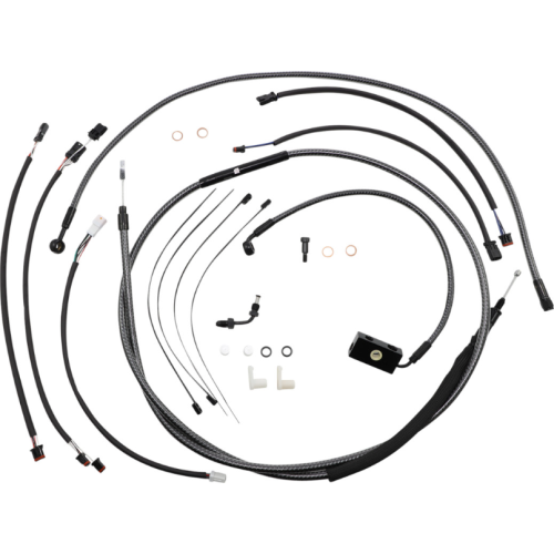 PartzBiz HD: 4410029-Magnum KARBONFIBR 12-14 Handlebar Control Cable Install Kit Harley Softail 18-Up